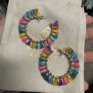 Kendra Scott Colorful Tassel Hoops